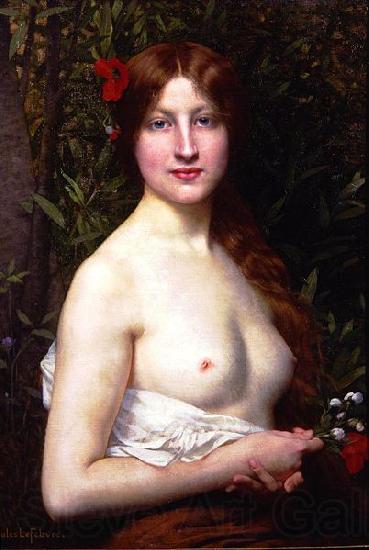 Jules Joseph Lefebvre Half Length Demi Nude France oil painting art